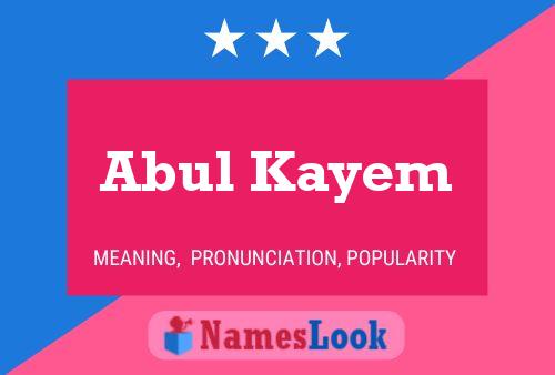 Постер имени Abul Kayem