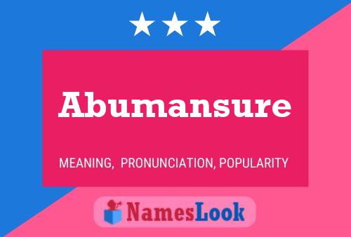 Постер имени Abumansure