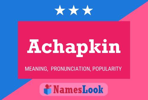 Постер имени Achapkin