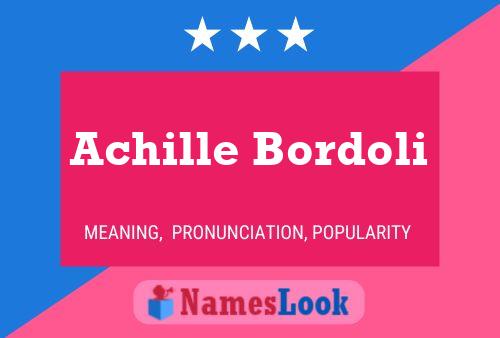 Постер имени Achille Bordoli