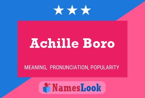 Постер имени Achille Boro