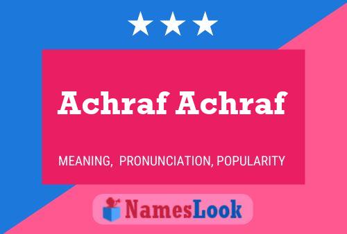 Постер имени Achraf Achraf