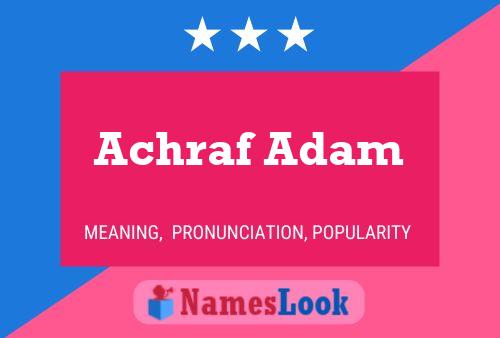 Постер имени Achraf Adam