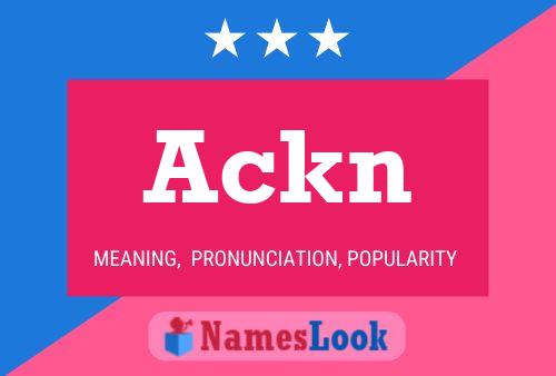 Постер имени Ackn