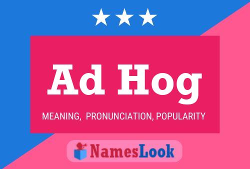 Постер имени Ad Hog