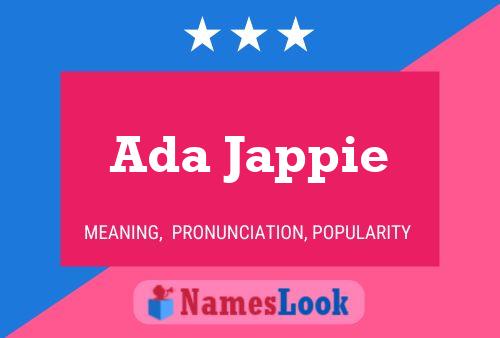 Постер имени Ada Jappie