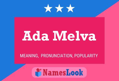 Постер имени Ada Melva