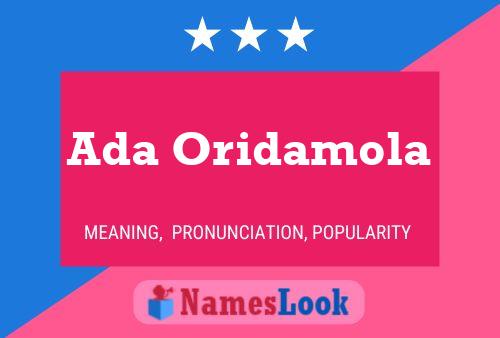 Постер имени Ada Oridamola