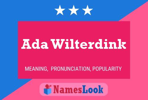 Постер имени Ada Wilterdink