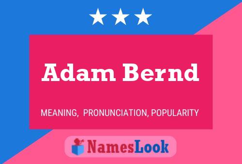 Постер имени Adam Bernd