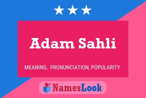 Постер имени Adam Sahli