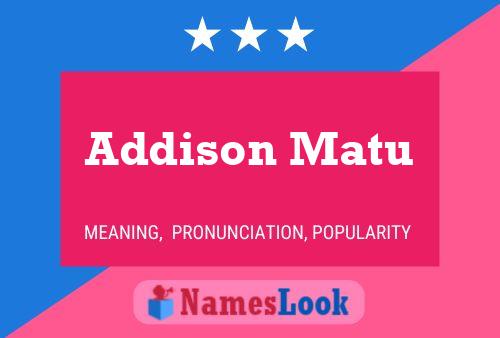 Постер имени Addison Matu