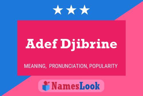 Постер имени Adef Djibrine