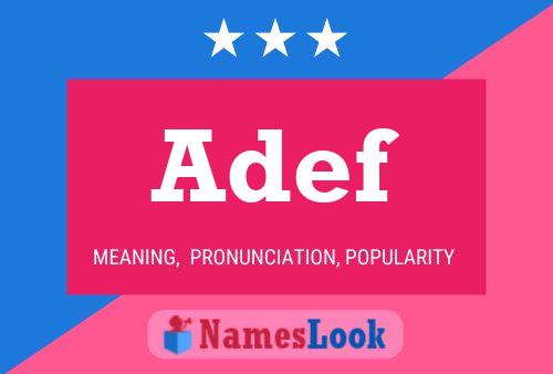 Постер имени Adef