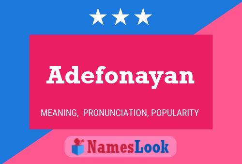 Постер имени Adefonayan