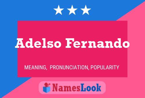 Постер имени Adelso Fernando