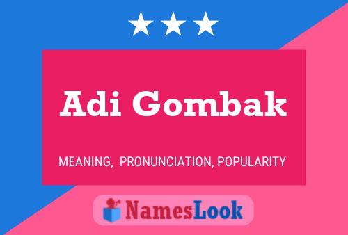 Постер имени Adi Gombak