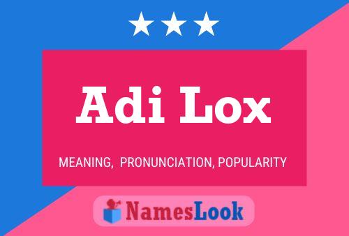 Постер имени Adi Lox