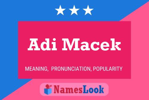 Постер имени Adi Macek