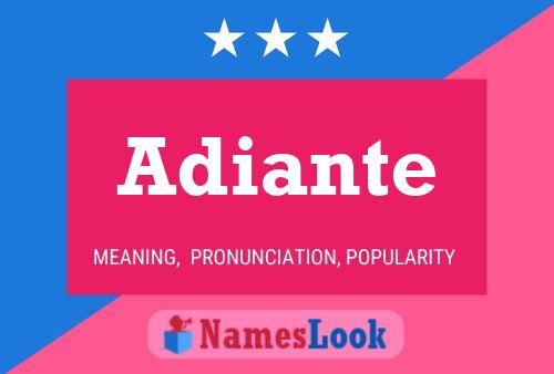 Постер имени Adiante