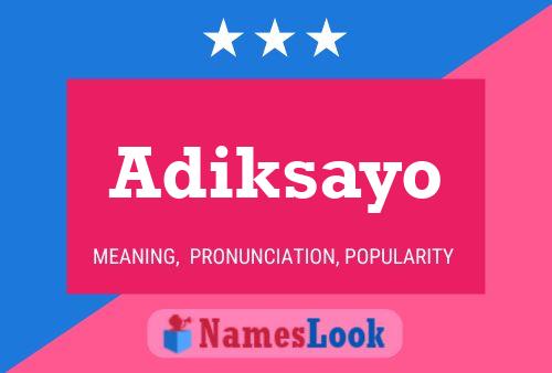 Постер имени Adiksayo