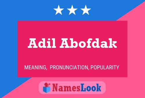 Постер имени Adil Abofdak