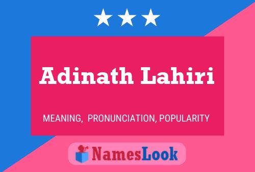 Постер имени Adinath Lahiri