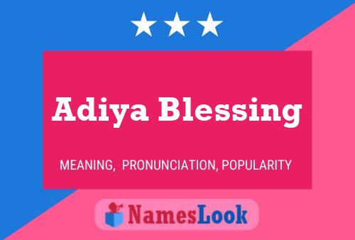 Постер имени Adiya Blessing