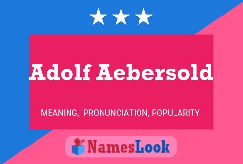 Постер имени Adolf Aebersold