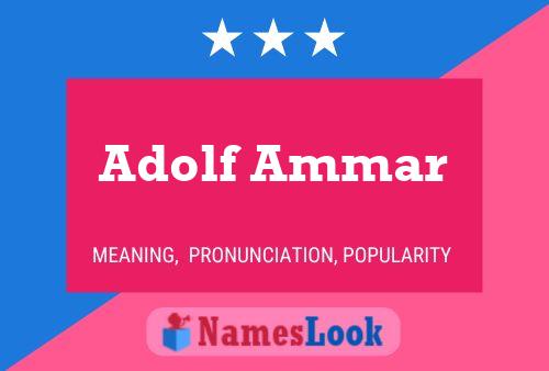 Постер имени Adolf Ammar