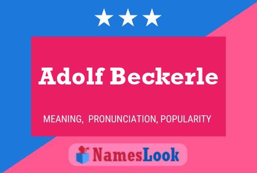 Постер имени Adolf Beckerle