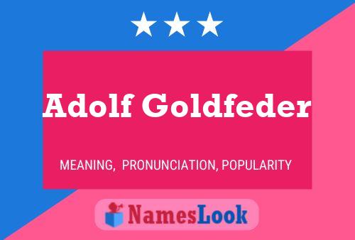 Постер имени Adolf Goldfeder