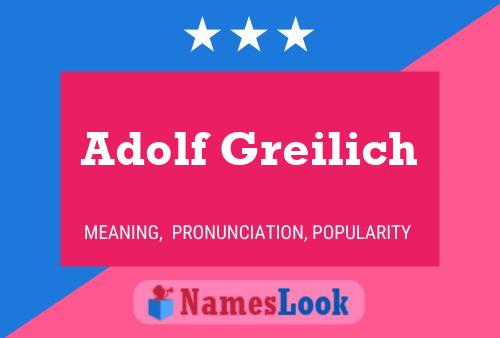 Постер имени Adolf Greilich