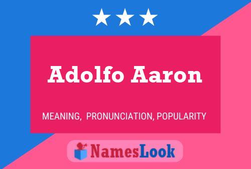 Постер имени Adolfo Aaron