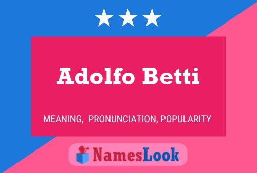 Постер имени Adolfo Betti