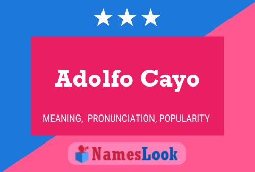 Постер имени Adolfo Cayo