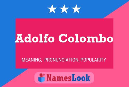 Постер имени Adolfo Colombo