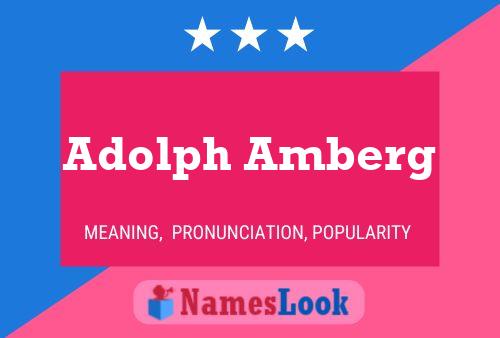 Постер имени Adolph Amberg