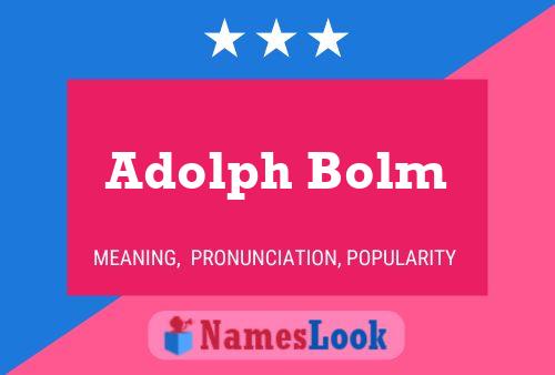 Постер имени Adolph Bolm