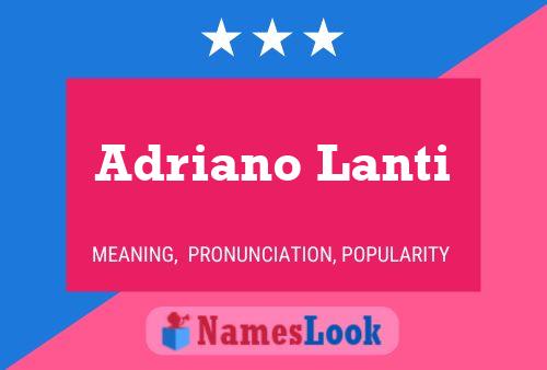 Постер имени Adriano Lanti