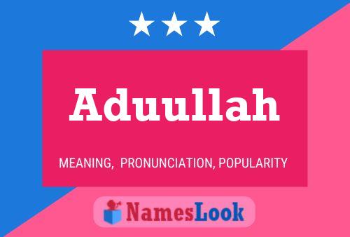 Постер имени Aduullah