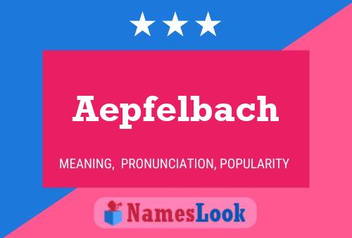 Постер имени Aepfelbach