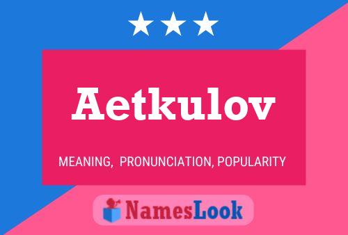 Постер имени Aetkulov