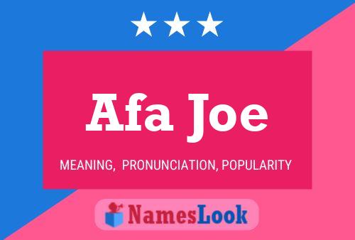 Постер имени Afa Joe