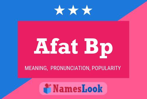 Постер имени Afat Bp