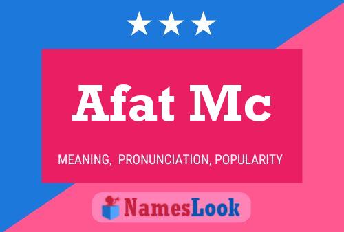 Постер имени Afat Mc