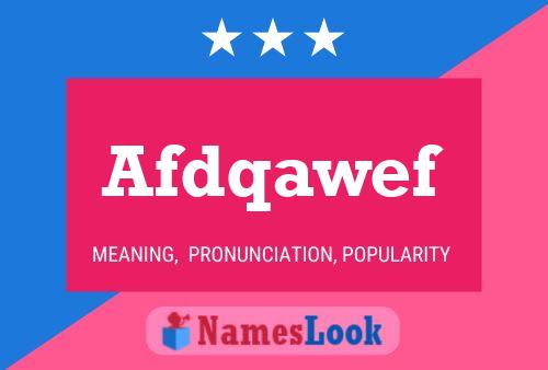 Постер имени Afdqawef