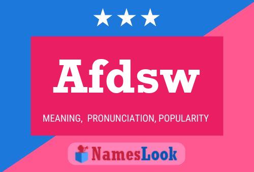 Постер имени Afdsw