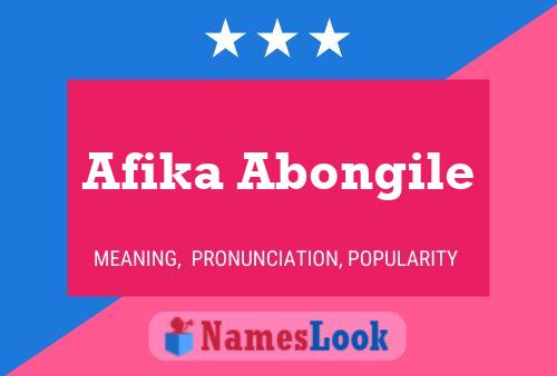 Постер имени Afika Abongile