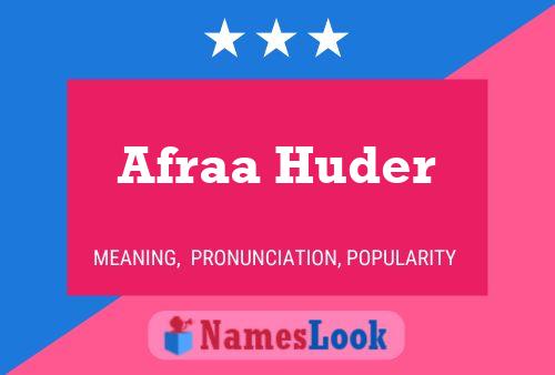 Постер имени Afraa Huder